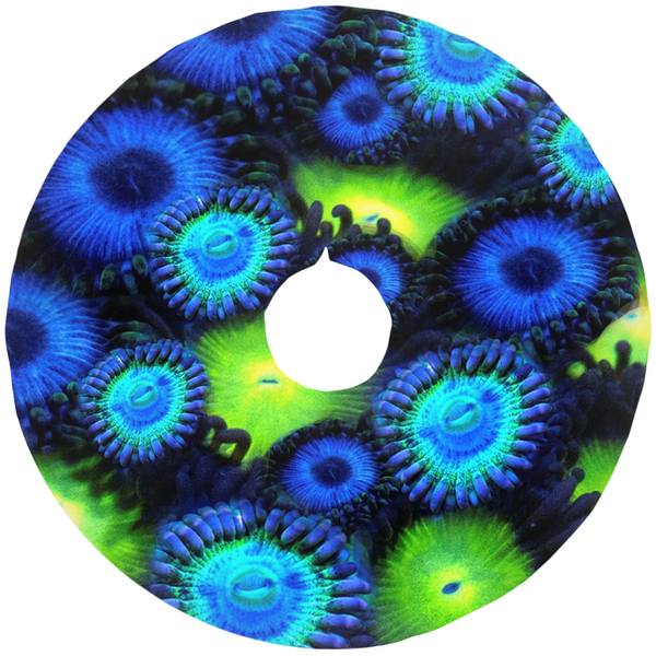 Blue & Green Zoa Garden Christmas Tree Skirts