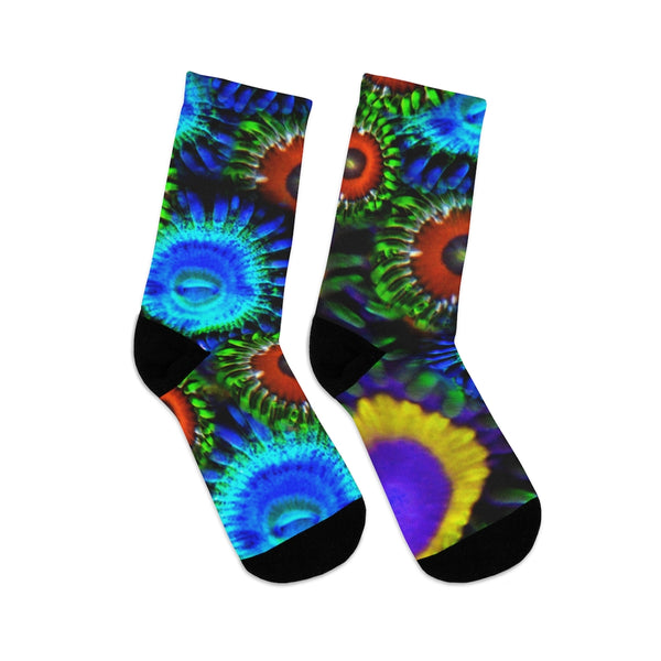 Zoanthids by Christina Multi Colored Zoanthid Garden DTG Socks