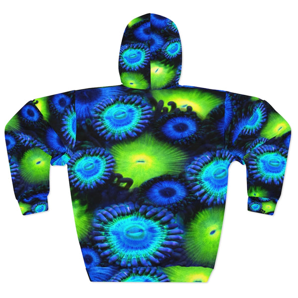 Blue and Green Zoanthid Garden  Unisex Pullover Hoodie