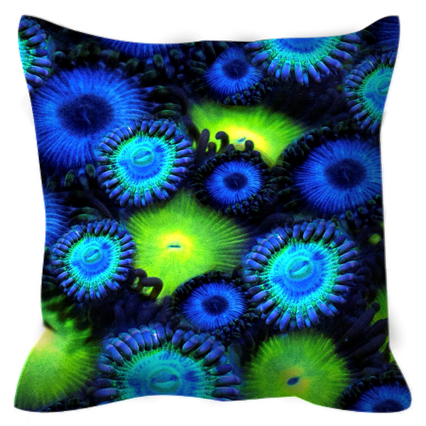 Blue & Green Zoa Garden Outdoor Pillows