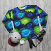 Zoanthids by Christina Blue and Green Zoanthid Garden Unisex Sweatshirt