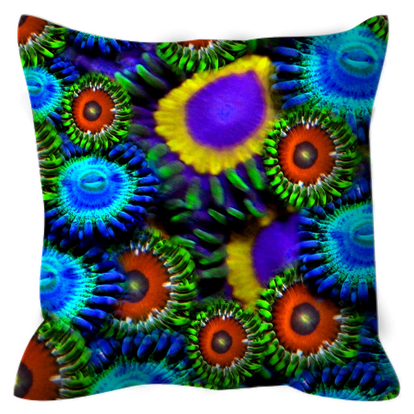 Zoanthid Garden Outdoor Pillows