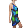 Zoanthids by Christina Blue and Green Zoanthid Garden Women's Racerback Dress