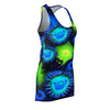 Zoanthids by Christina Blue and Green Zoanthid Garden Women's Racerback Dress