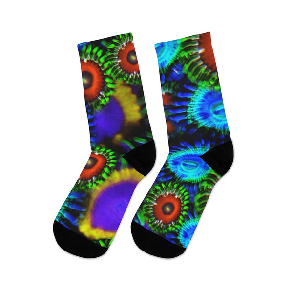 Zoanthids by Christina Multi Colored Zoanthid Garden DTG Socks