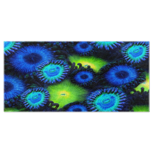 Blue & Green Zoa Garden Beach Towels