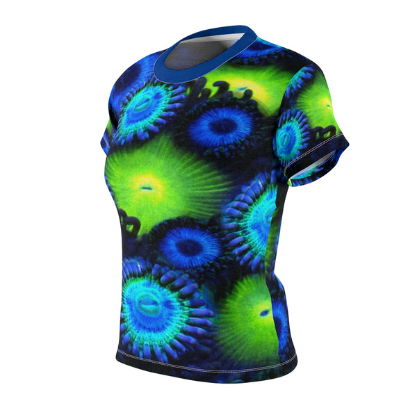 Zoanthids by Christina Blue and Green Zoanthid Garden Women's  Tee