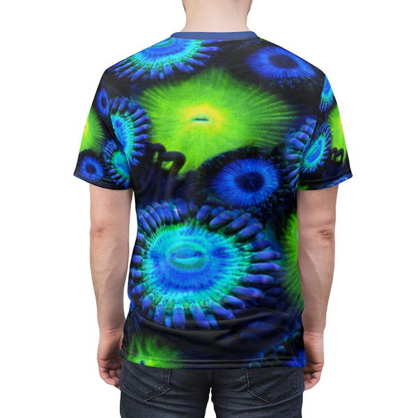 Zoanthids by Christina Blue and Green Zoanthid Garden Unisex Tee