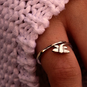 Silver Dragonfly Ring