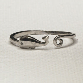 Silver Whale-of-a-Ring Open Style Ring