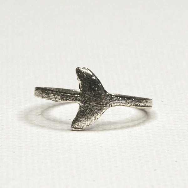 Silver Whale Tail Ring