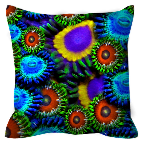 Zoanthid Garden Outdoor Pillows