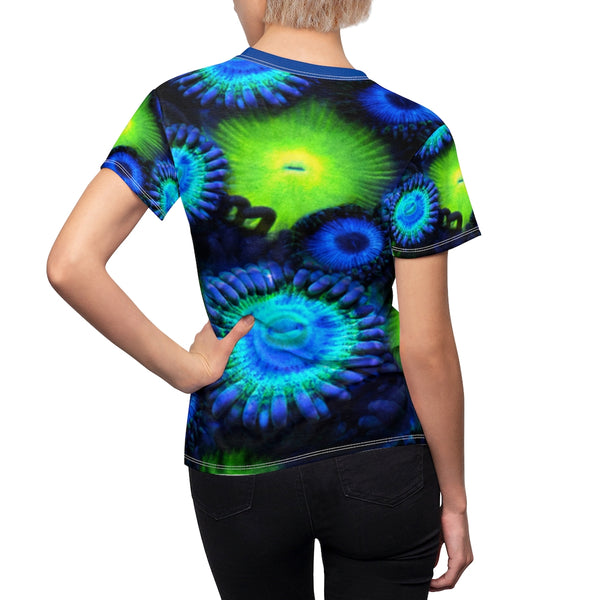 Zoanthids by Christina Blue and Green Zoanthid Garden Women's  Tee