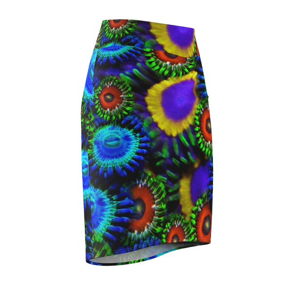 Zoanthids by Christina Multi Colored Zoanthid Garden Women's Pencil Skirt