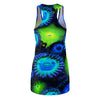 Zoanthids by Christina Blue and Green Zoanthid Garden Women's Racerback Dress