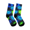 Zoanthids by Christina Blue and Green Zoanthid Garden DTG Socks