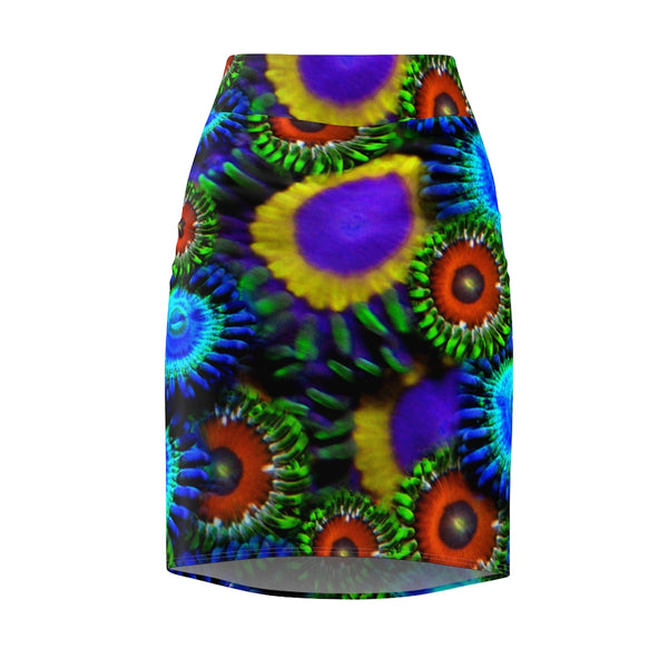 Zoanthids by Christina Multi Colored Zoanthid Garden Women's Pencil Skirt