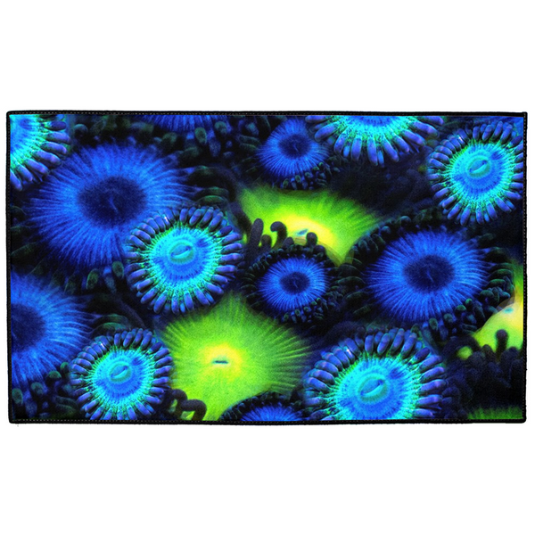 Blue & Green Zoa Garden Indoor/Outdoor Floor Mats