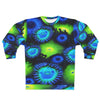 Zoanthids by Christina Blue and Green Zoanthid Garden Unisex Sweatshirt