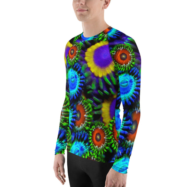 Zoanthids by Christina Multi Colored Zoanthid Garden Men's Rash Guard