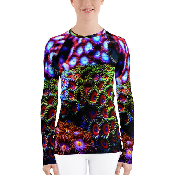 Zoanthids by Christina Zoanthid Garden Women's Rash Guard