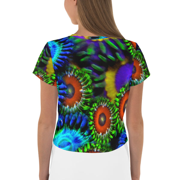 Zoanthids by Christina Multi Colored Zoanthid Garden Crop Tee