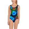 Zoanthids by Christina Multi Colored Zoanthid Garden Kids Swimsuit