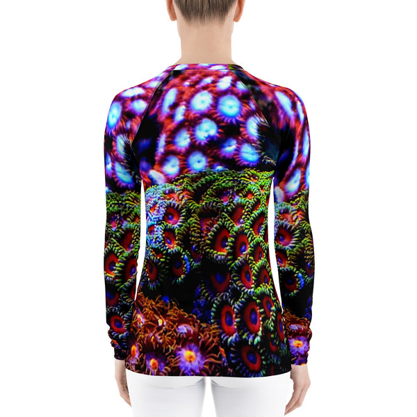 Zoanthids by Christina Zoanthid Garden Women's Rash Guard