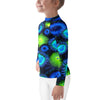 Zoanthids by Christina Blue and Green Zoanthid Garden Kids Rash Guard