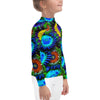 Zoanthids by Christina Multi Colored Zoanthid Garden Kids Rash Guard