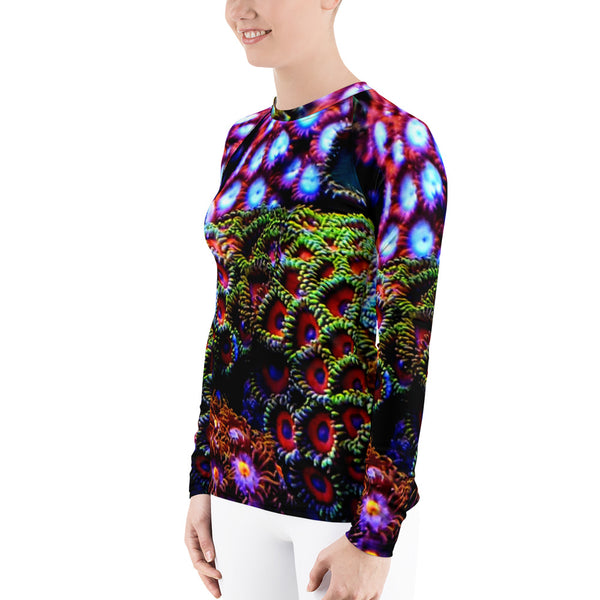 Zoanthids by Christina Zoanthid Garden Women's Rash Guard